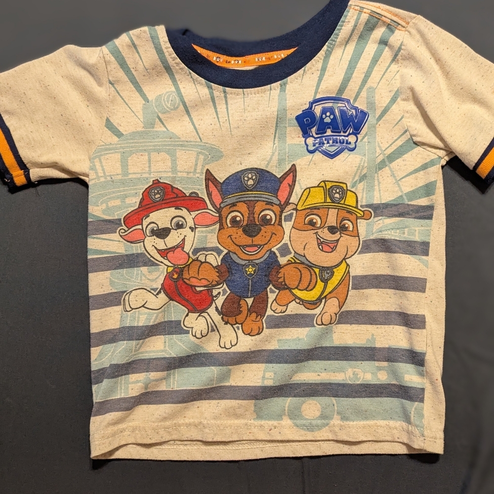 PAW Patrol Kids T-Shirt - Cream and Blue